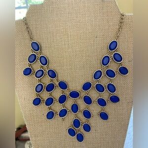 Royal Blue‎ Statement Bib Necklace